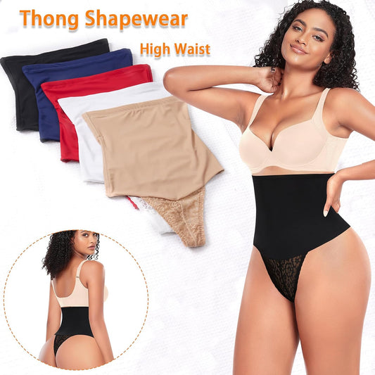 Tummy Control Thong Shapewear for Women Lace Shaping Thong Girdle