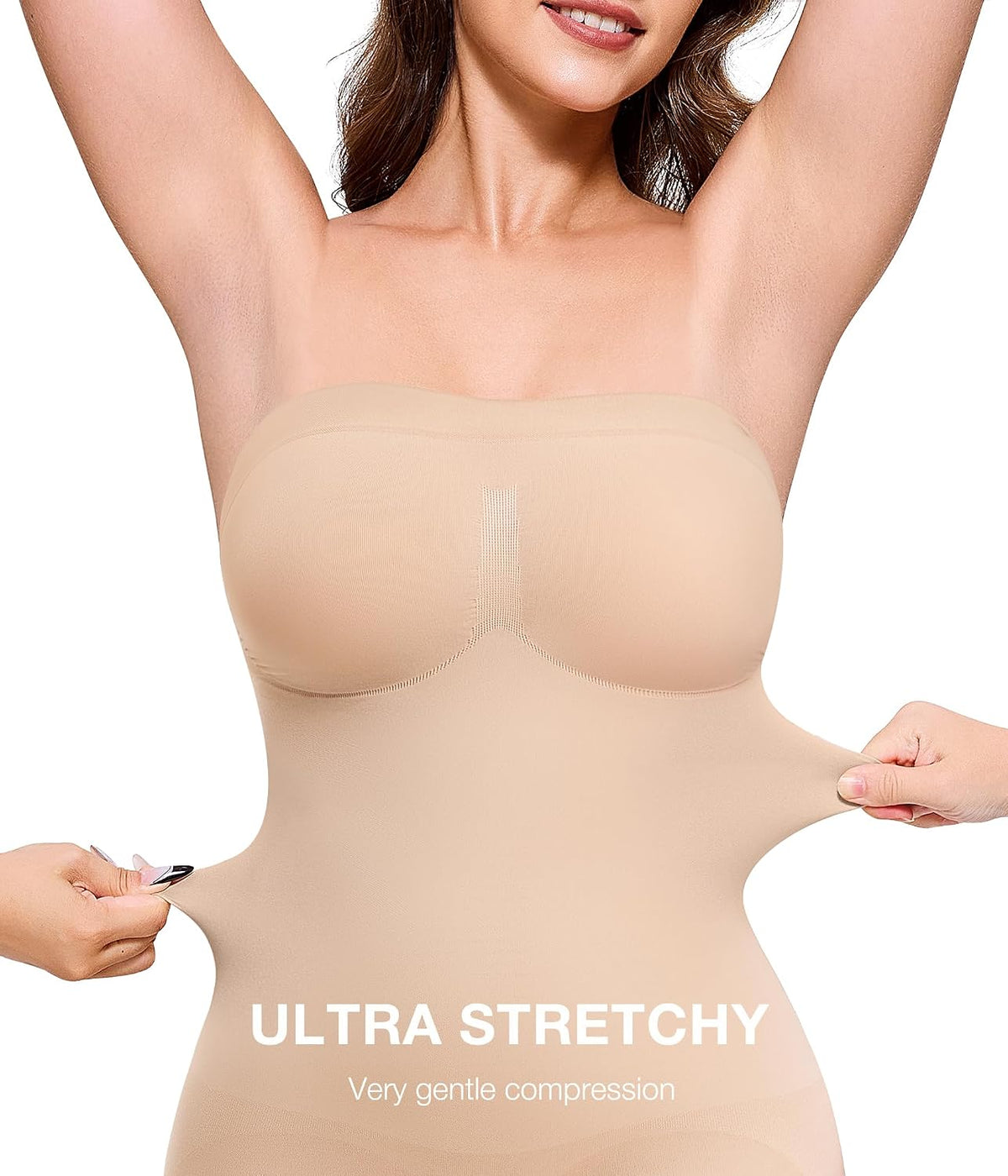 Strapless Shapewear Bodysuit for Women Tummy Control Body Shaper