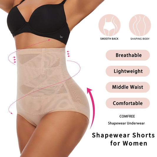 Tummy Control Shapewear Panties for Women High Waisted Body Shaper Slimming Shapewear Underwear Girdle Panty
