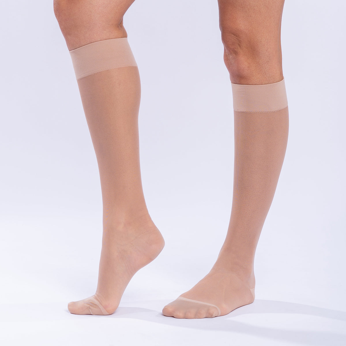 Sheer Compression Socks 15-20Mmhg Energizing Knee Highs Sheer - Medium