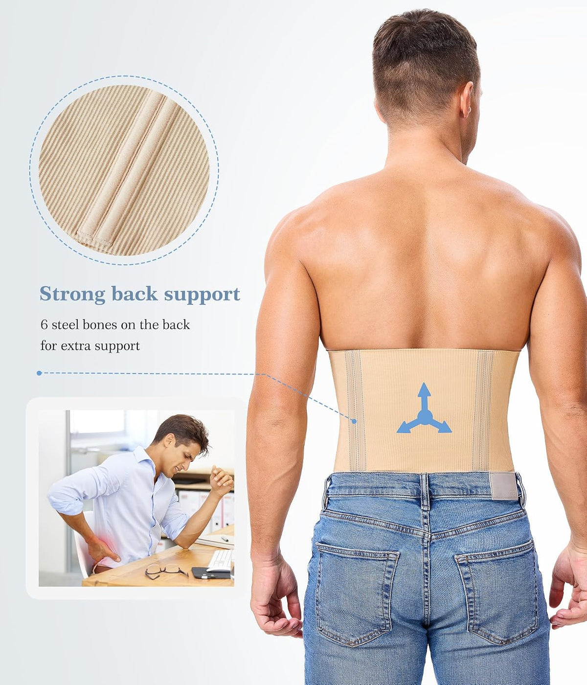 Waist Trainer for Men Shapewear Tummy Control Body Shaper Corset Slimming Girdle Fajas Para Hombres