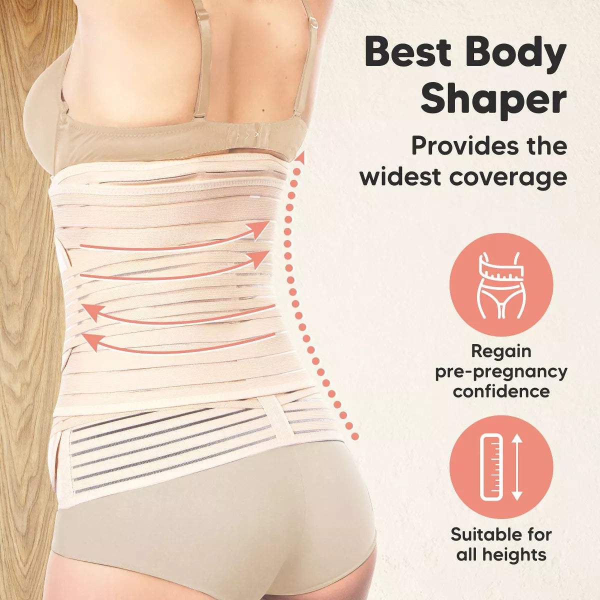 Lower Belly Compression Band breathable mesh fabric close-up