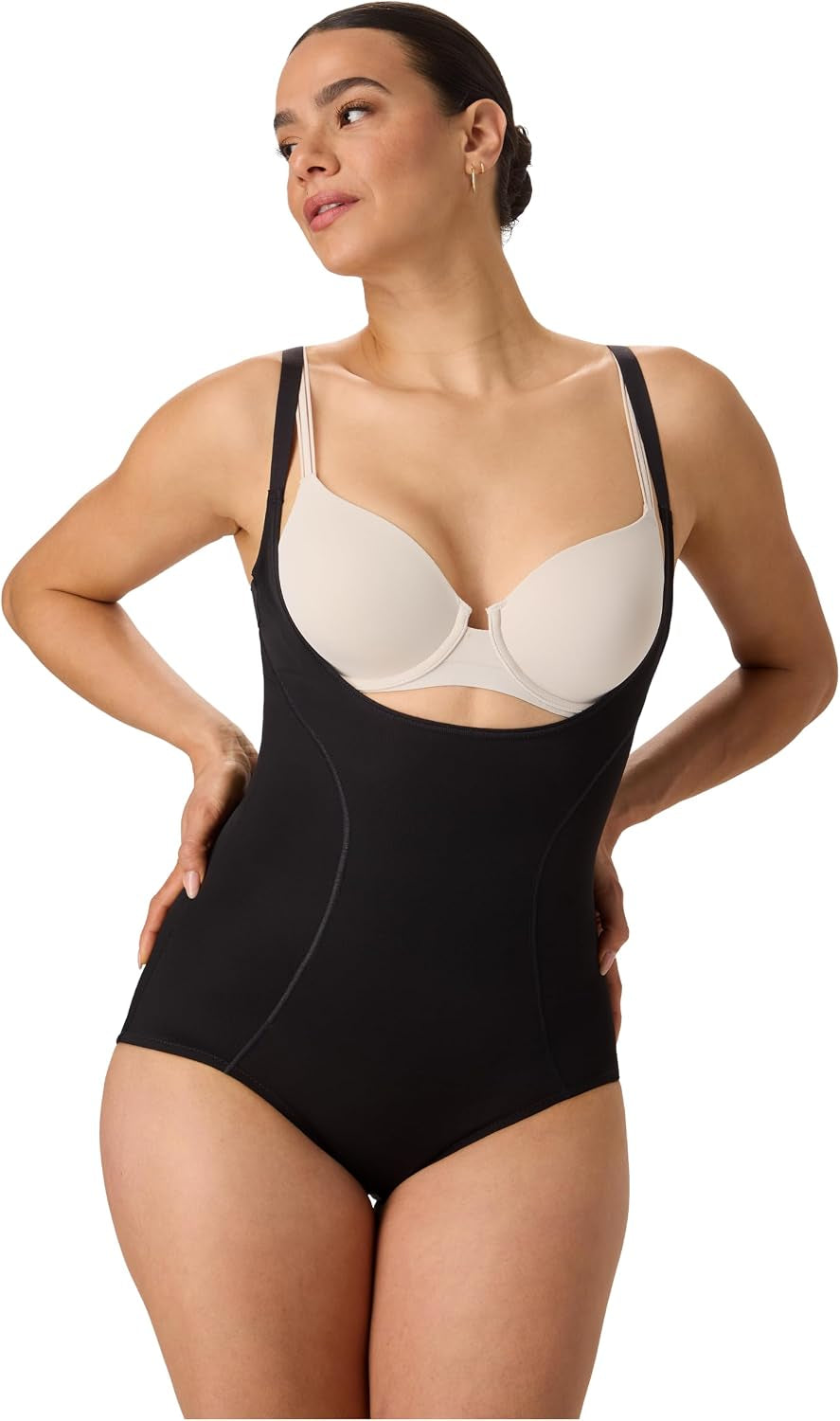 Women'S Open Bust Shapewear, Wear Your Own Bra Smoothing Shapewear Briefer