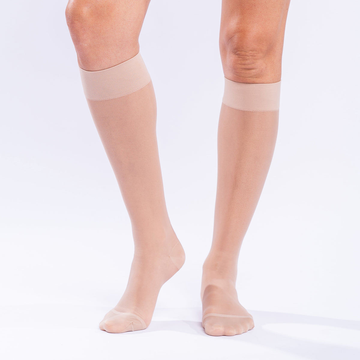 Sheer Compression Socks 15-20Mmhg Energizing Knee Highs Sheer - Medium