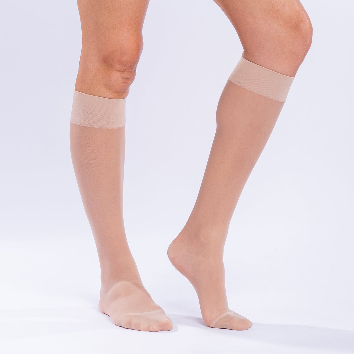 Sheer Compression Socks 15-20Mmhg Energizing Knee Highs Sheer - Medium