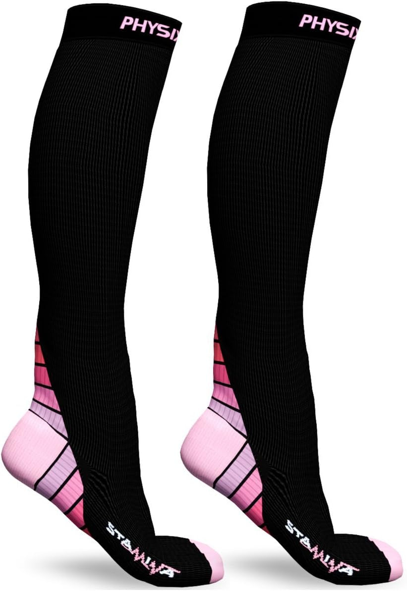 Physix Gear Compression Socks 20-30 Mmhg - Men & Women - Running, Nurses, Shin Splints, Flight, Travel