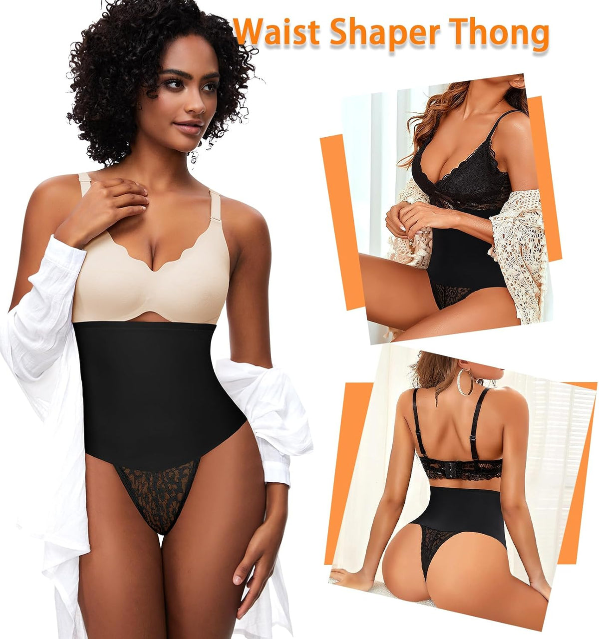Tummy Control Thong Shapewear for Women Lace Shaping Thong Girdle