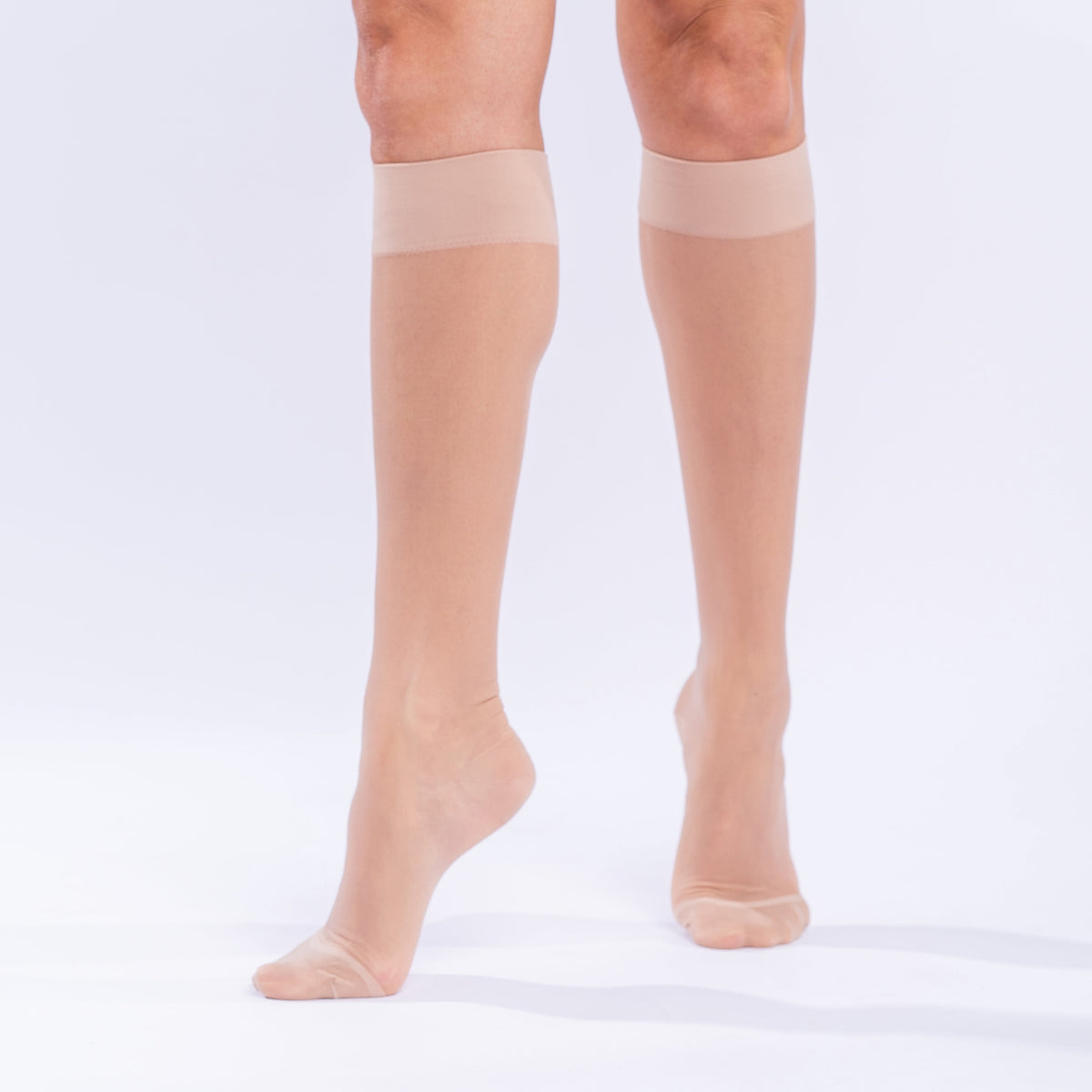 Sheer Compression Socks 15-20Mmhg Energizing Knee Highs Sheer - Medium