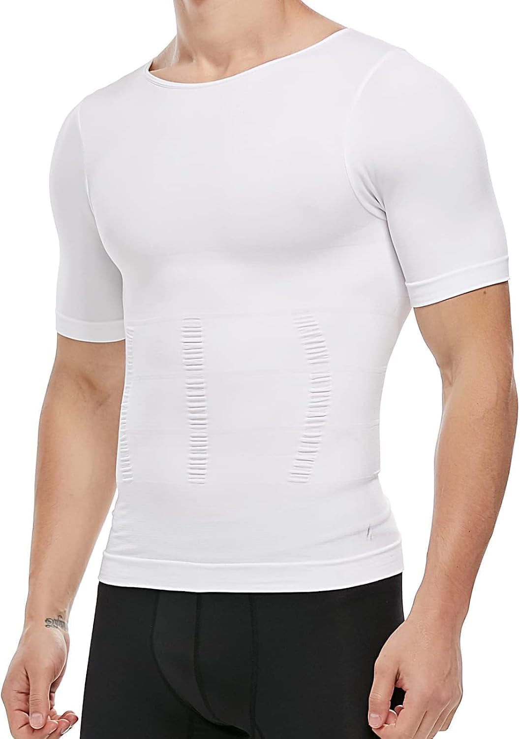 Men'S Compression Shirt Undershirt Slimming Tank Top Workout Vest Abs Abdomen Slim Body Shaper