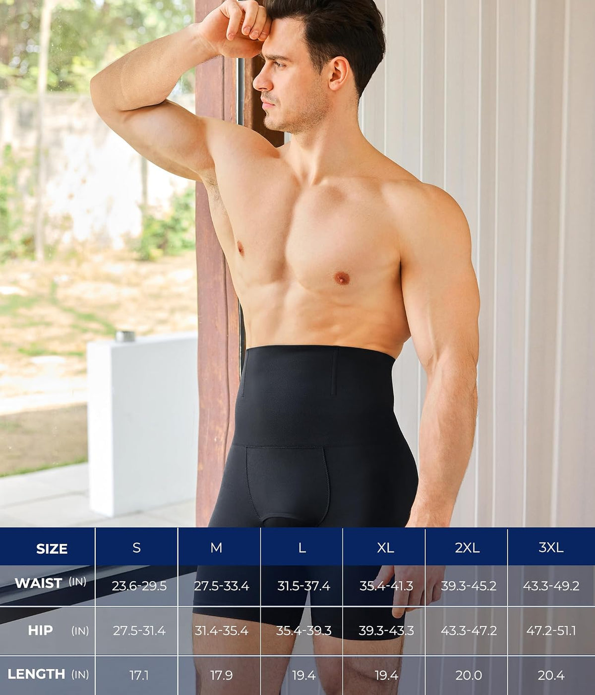 Mens Shapewear Tummy Control Underwear Compression Shorts Slimming Body Shaper Leg Boxer Briefs