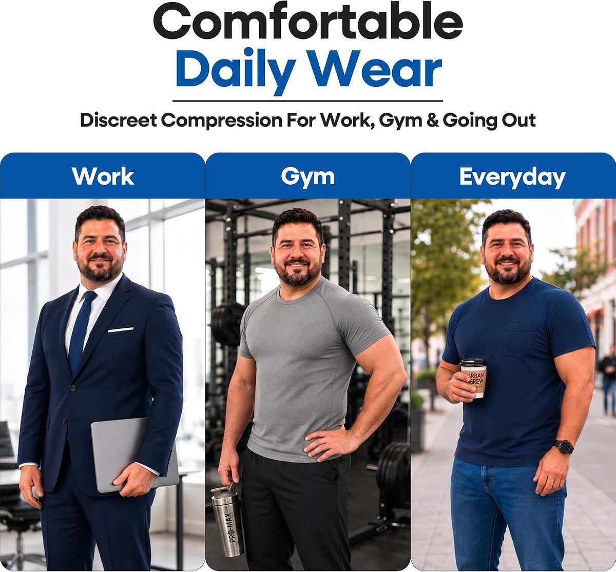 Compression Shirt for Men | Gynecomastia Compression Tank Top Men | Mens Shapewear Compression Shirts