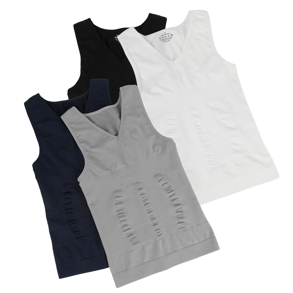 Men'S Body Shaper Slimming Shirt Compression Vest Elastic Shapewear Tank Tops