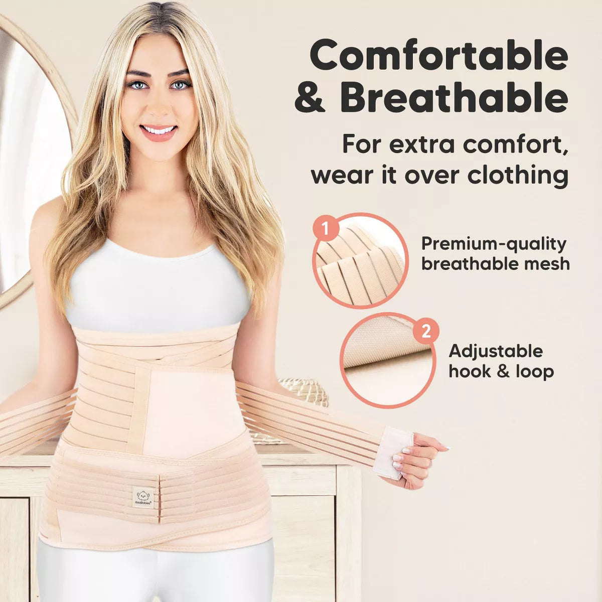 Lower Belly Compression Band waist belt detail