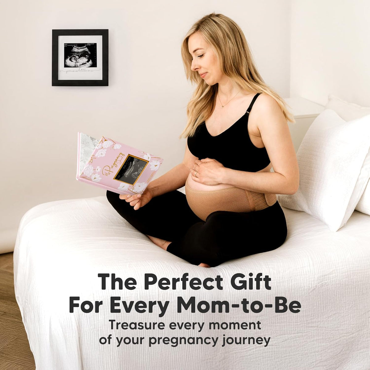 Pregnancy Belly Bands for Pregnant Women - 1-Pack, Soft & Breathable Maternity Belly Support Band, Easy Adjustable Maternity Belt for Back, Pelvic Support, Comfortablee (Classic Ivory, M/L)